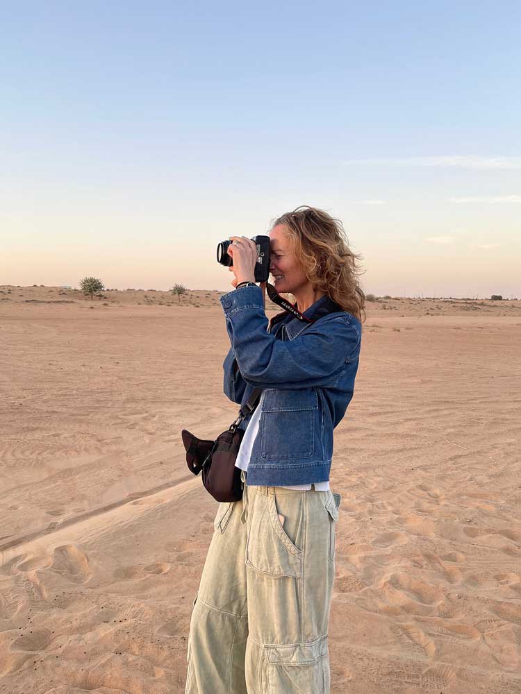 Tania Taking Photos in the Desert