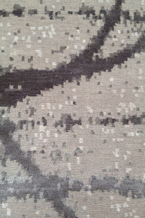 Threads Wool and Silk Rug Close up