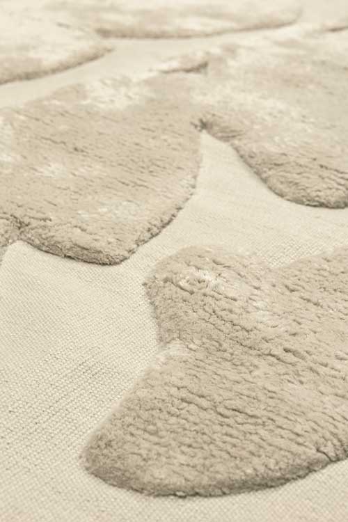 Botanical Shaggy  Flatweave Rug close up