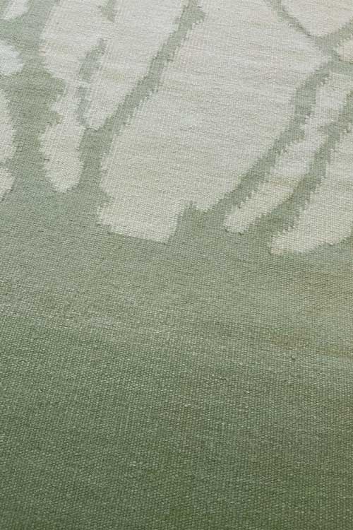 Tree Mist Flatweave Rug close up