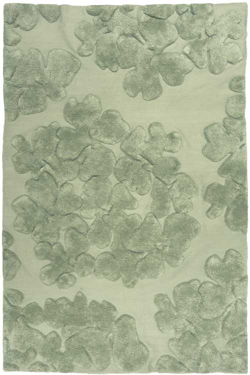Fragmented Floral Shaggy Flatweave Rug
