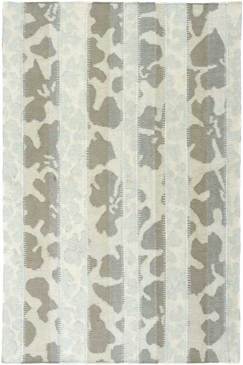 Stitched Floral Flatweave Rug