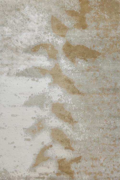 Frosted Leaf Wool and Silk Rug