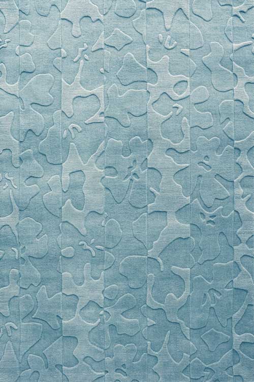 Flower Stripe Handloom Rug in Wool