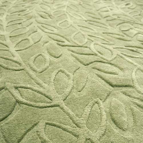 Vine Handloom Rug in Wool Close up