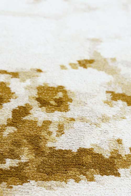 Leaf Vein Wool and Silk Rug Close up
