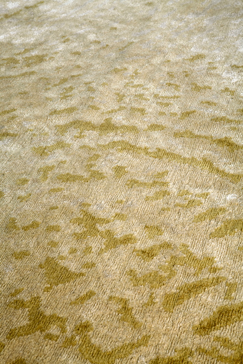 Tania Johnson Design Hand Knotted Wool Silk Rug Close up